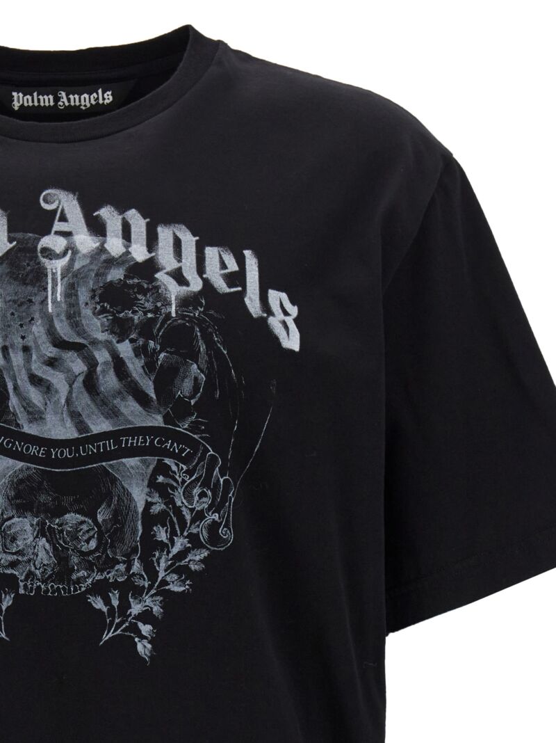 'Statement Pencil Classic' T-shirt Man PALM ANGELS Black