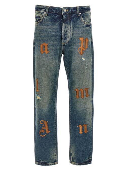 'Patch Logo' jeans PALM ANGELS Blue