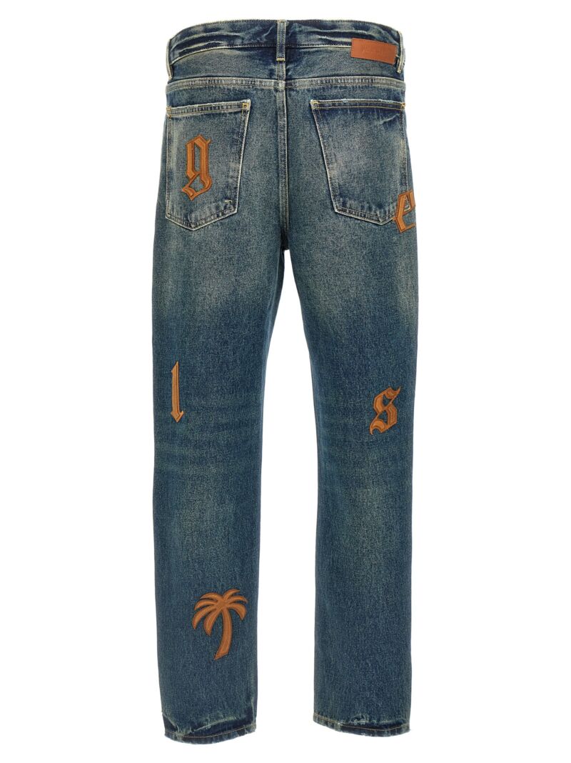 'Patch Logo' jeans PMYA040F24DEN00145644564 PALM ANGELS Blue