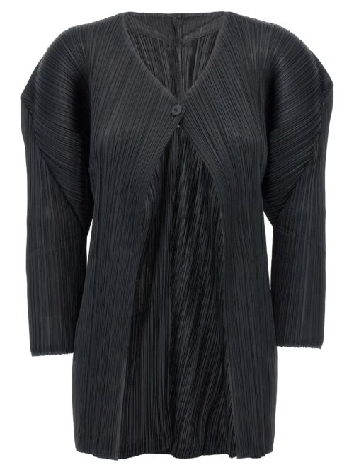 'Monthly Colors: July' cardigan PLEATS PLEASE ISSEY MIYAKE Black