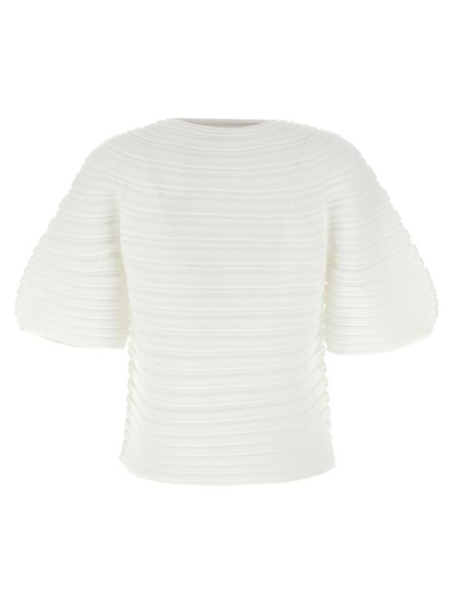 'Mushroom Knit' T-shirt PLEATS PLEASE ISSEY MIYAKE White