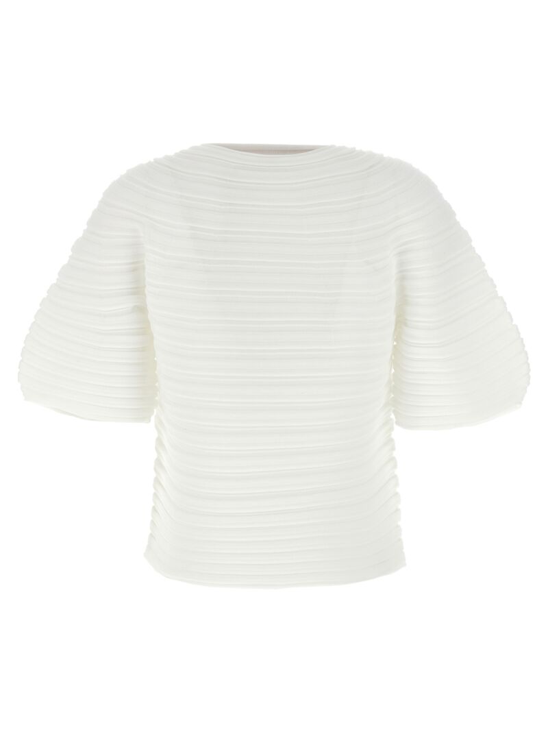 'Mushroom Knit' T-shirt PLEATS PLEASE ISSEY MIYAKE White