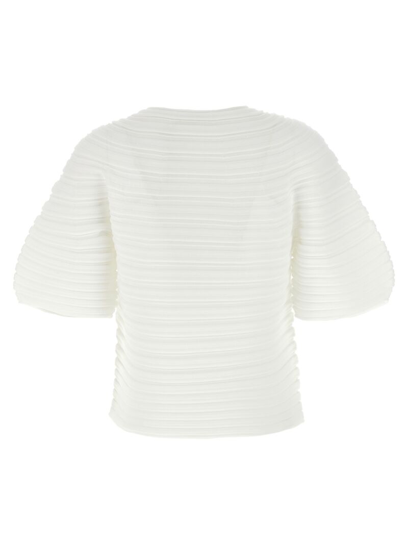 'Mushroom Knit' T-shirt PP48KK77101 PLEATS PLEASE ISSEY MIYAKE White