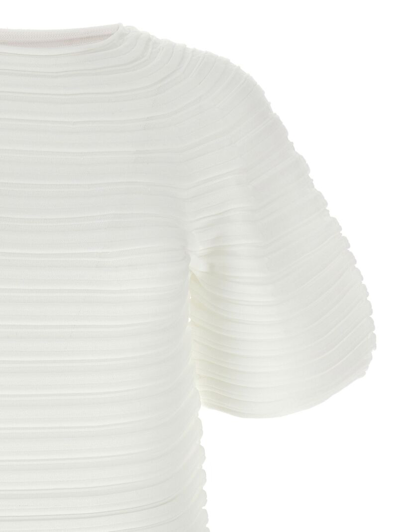 'Mushroom Knit' T-shirt Woman PLEATS PLEASE ISSEY MIYAKE White