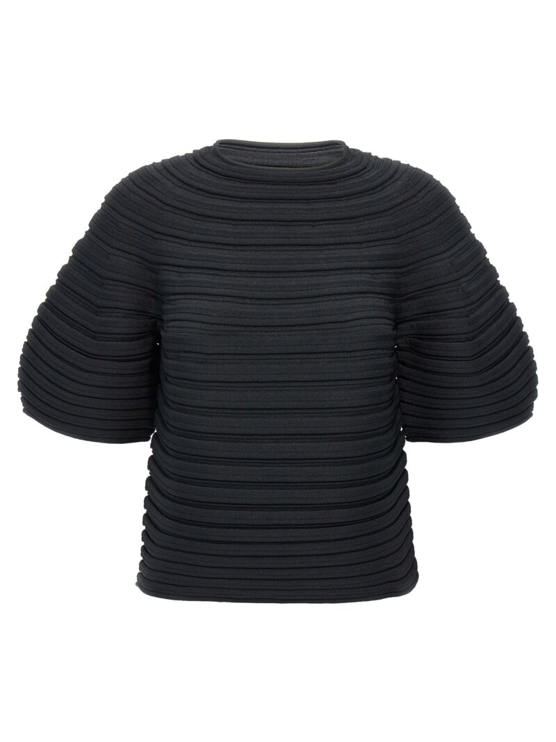 'Mushroom Knit' T-shirt PLEATS PLEASE ISSEY MIYAKE Black