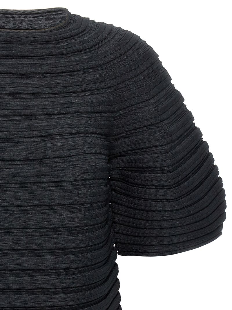 'Mushroom Knit' T-shirt Woman PLEATS PLEASE ISSEY MIYAKE Black