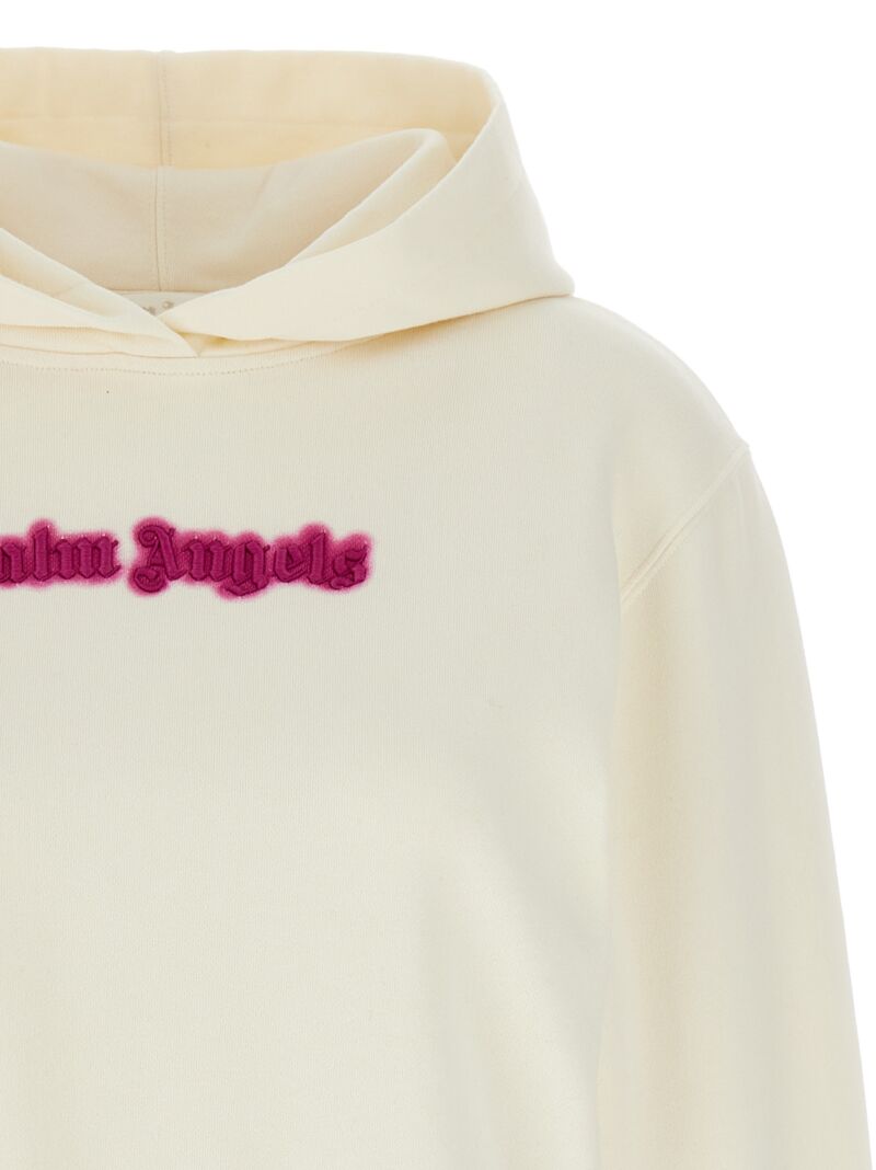 'Neon Logo' hoodie Woman PALM ANGELS White