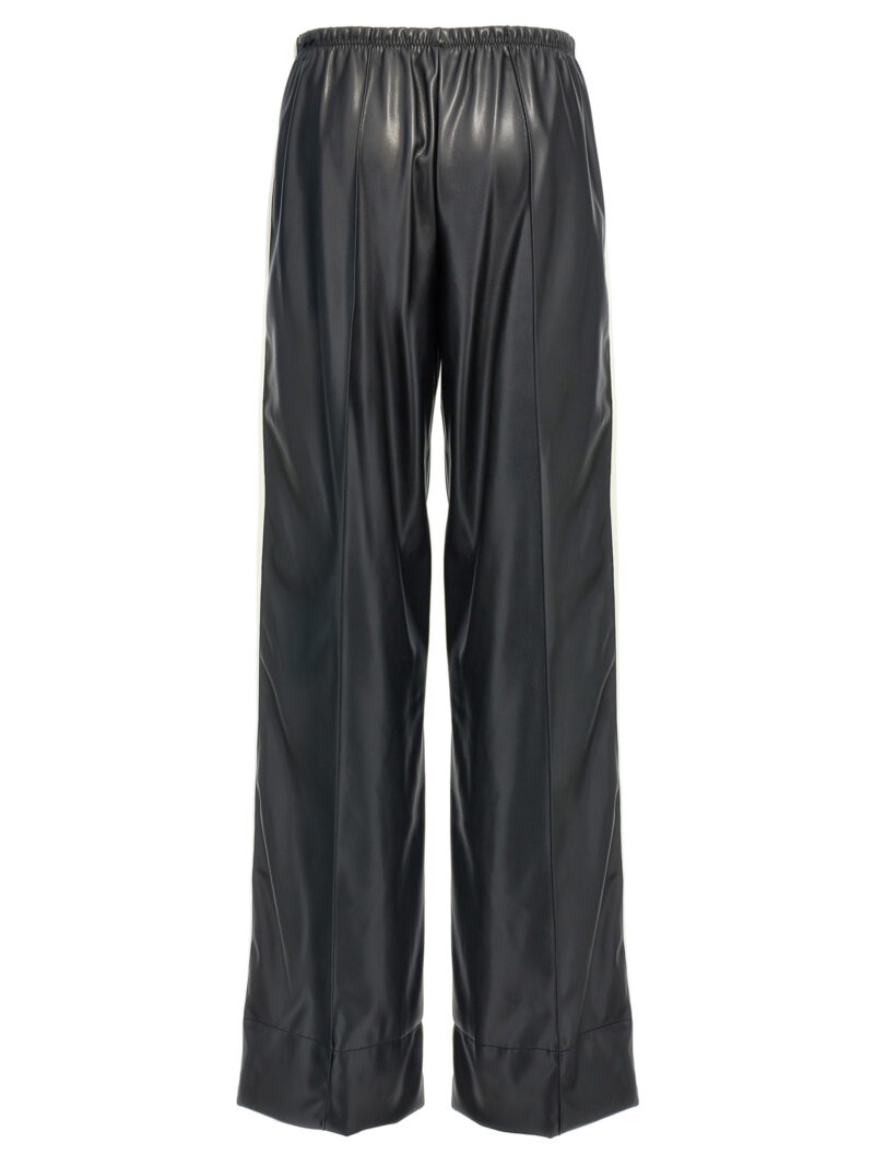 'Leather Effect Track Loose' pants PWCJ016F24FAB00210031003 PALM ANGELS White/Black