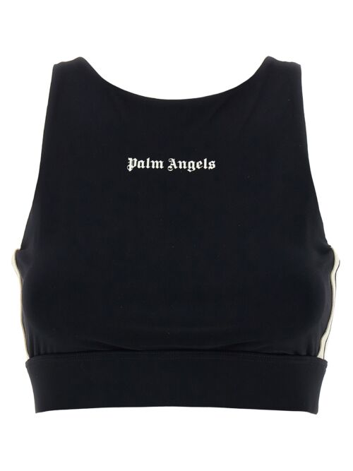 'B Training' sporty top PALM ANGELS White/Black