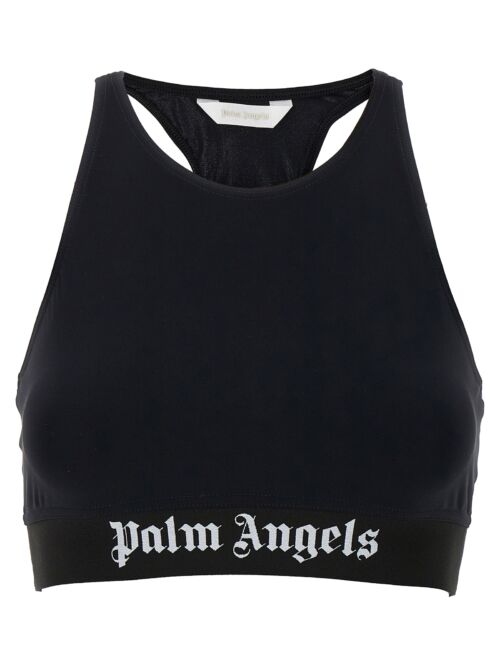 'Classic Logo' sporty top PALM ANGELS White/Black