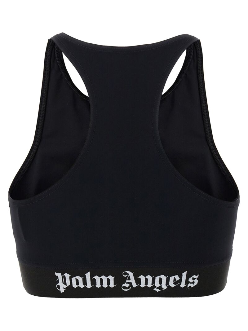 'Classic Logo' sporty top PWVO024C99FAB00110011001 PALM ANGELS White/Black