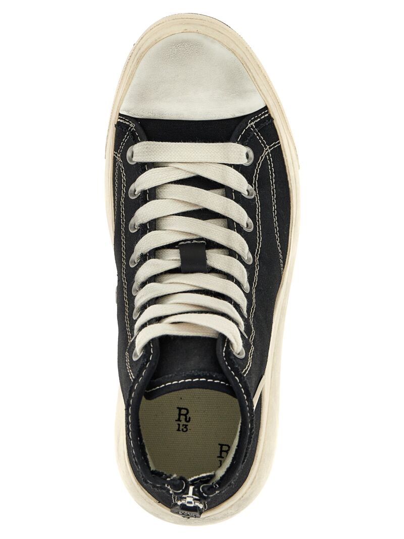 'High Top' sneakers 100% cotton R13 Black