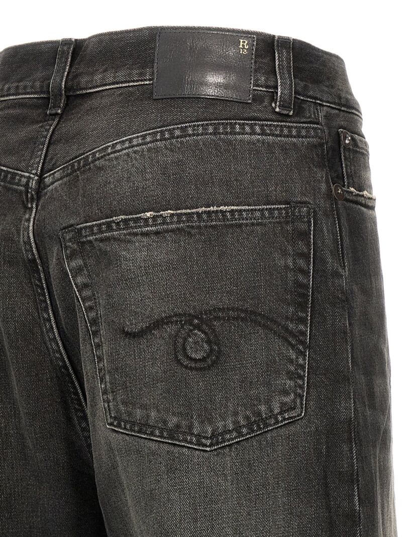 'Wayne Articulated Knee' jeans 100% cotton R13 Black