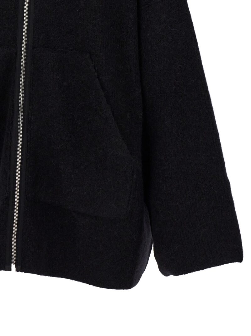 'Gimp' hooded cardigan 48% alpaca wool 30% nylon 20% wool 2% elastane RICK OWENS Black