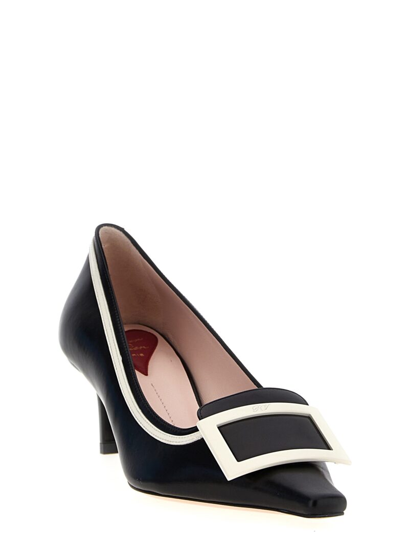 'Viv' Canard' pumps RVW72240730CH50G45 ROGER VIVIER White/Black