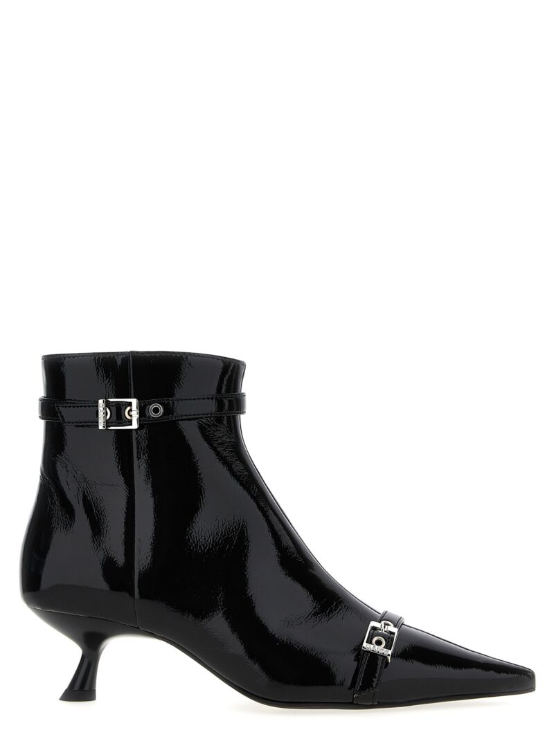 'Eyelets Kitten Heel' ankle boots GANNI Black