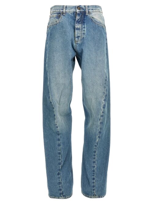 Diagonal stitching jeans MAISON MARGIELA Blue