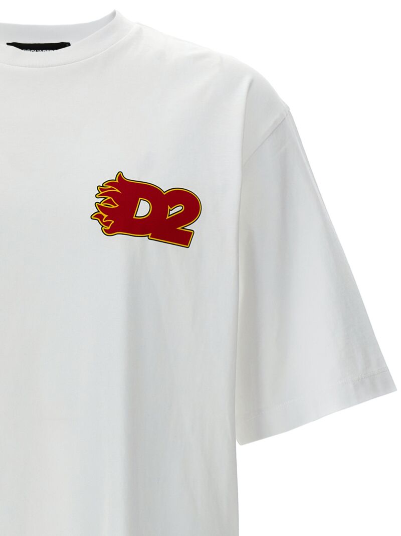 Logo print T-shirt Man DSQUARED2 White