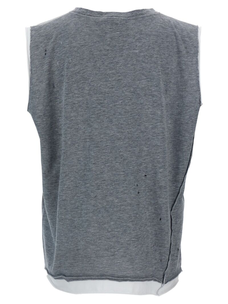 Flocked logo tank top S71GD1490DTJ005962 DSQUARED2 Gray