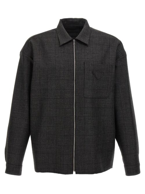 Check shirt PRADA Gray