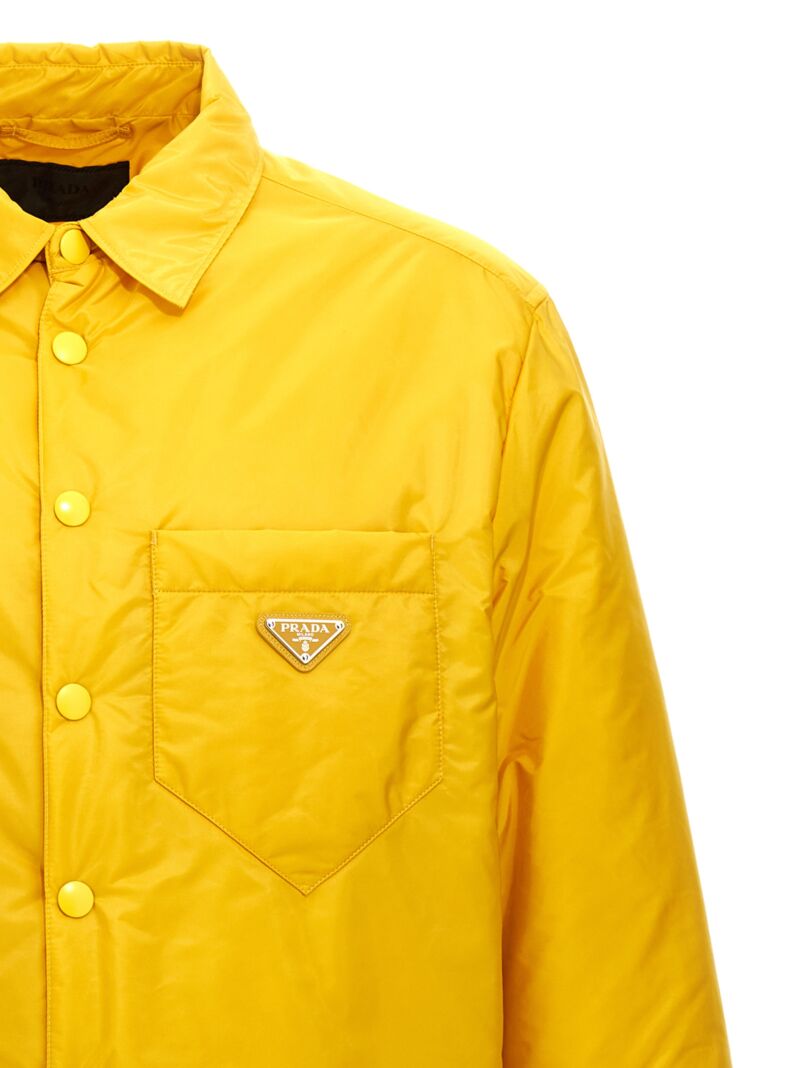 Re-Nylon shirt jacket Man PRADA Yellow