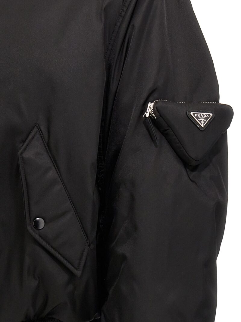 Re-Nylon bomber jacket 100% polyamide PRADA Black