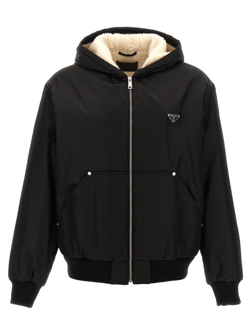 'Re-nylon' hooded jacket PRADA Black