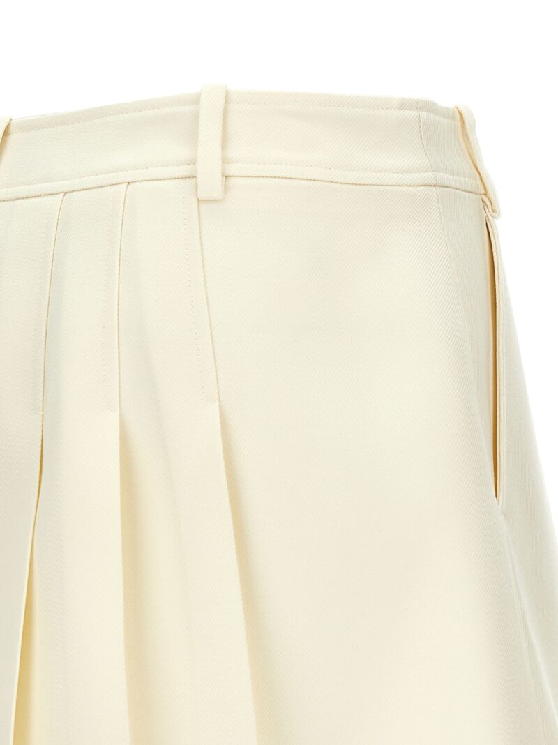 Pleated skort 82% wool