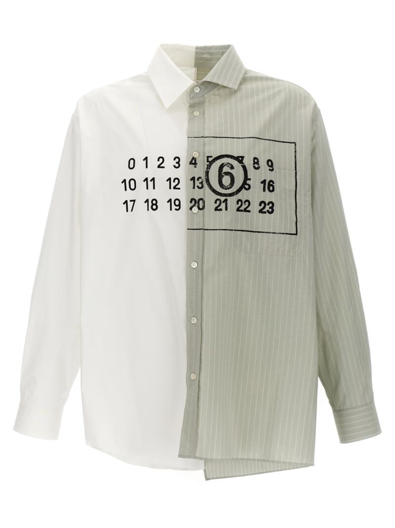 'numeric signature' asymmetric shirt MM6 MAISON MARGIELA Multicolor