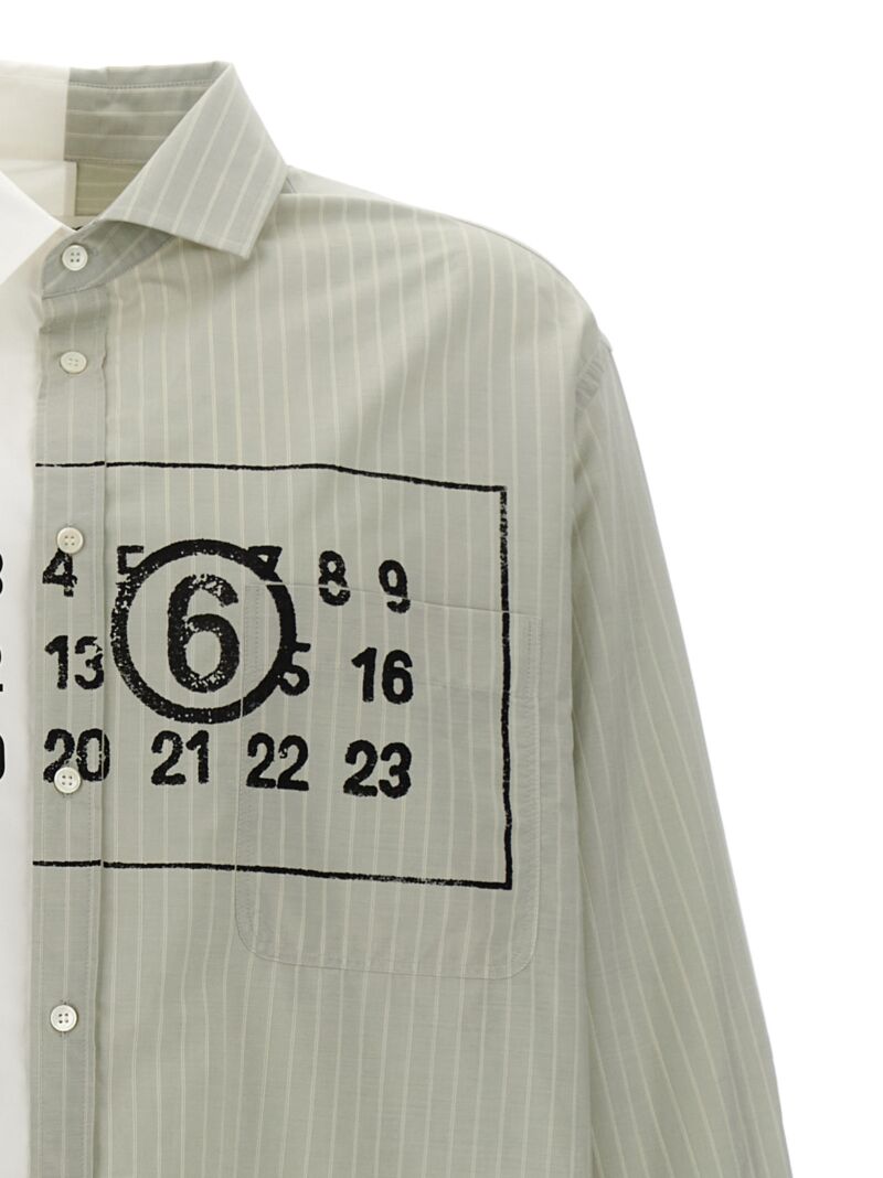 'numeric signature' asymmetric shirt Man MM6 MAISON MARGIELA Multicolor