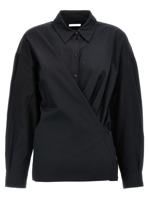 'Straight Collar Twisted' shirt LEMAIRE Black