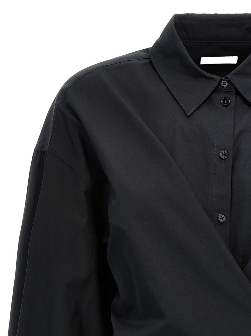 'Straight Collar Twisted' shirt Woman LEMAIRE Black