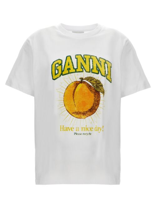 'Peach' T-shirt GANNI White