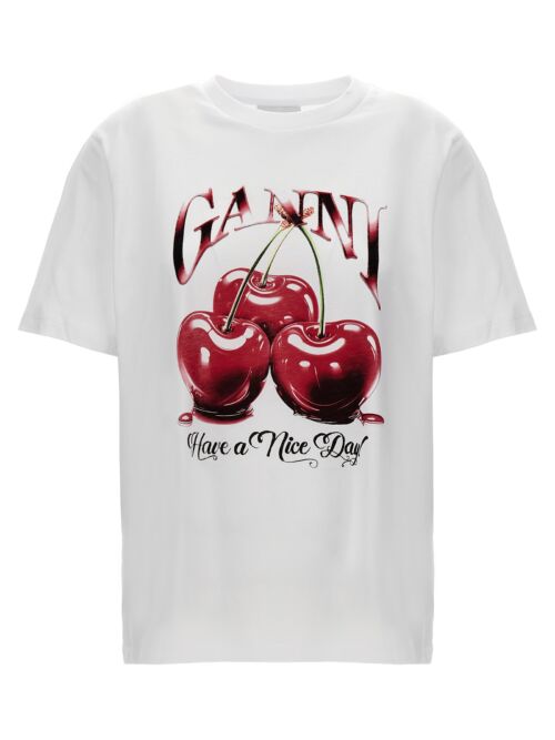 'Cherry' T-shirt GANNI White