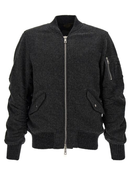 Wool bomber jacket GIORGIO BRATO Gray