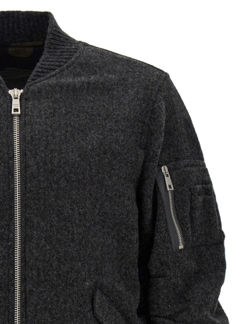 Wool bomber jacket Man GIORGIO BRATO Gray