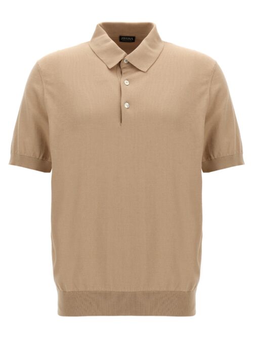 Knitted polo shirt ZEGNA Beige