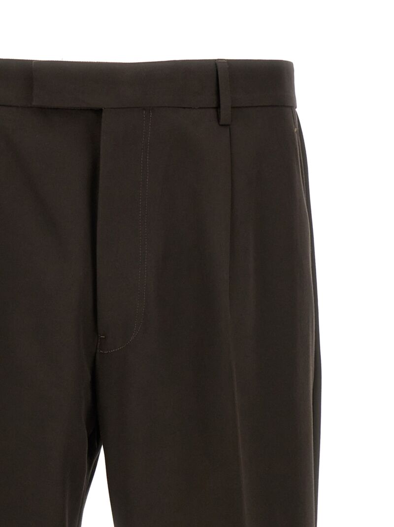 Front pleat pants Man ZEGNA Brown