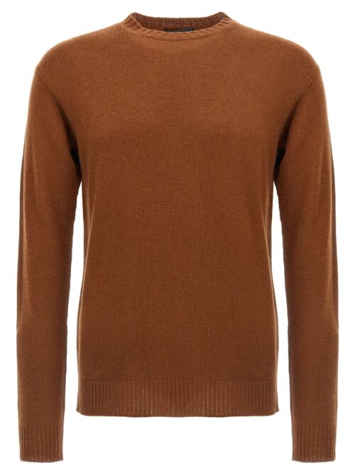 Logo cashmere sweater PRADA Brown