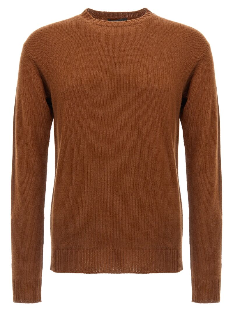 Logo cashmere sweater PRADA Brown