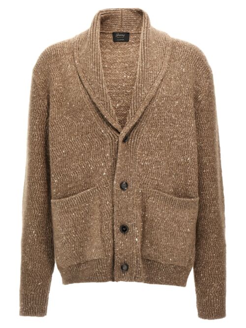 Shawl neck cardigan BRIONI Beige