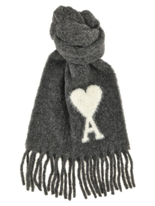 'Ami de Coeur' scarf AMI PARIS Gray