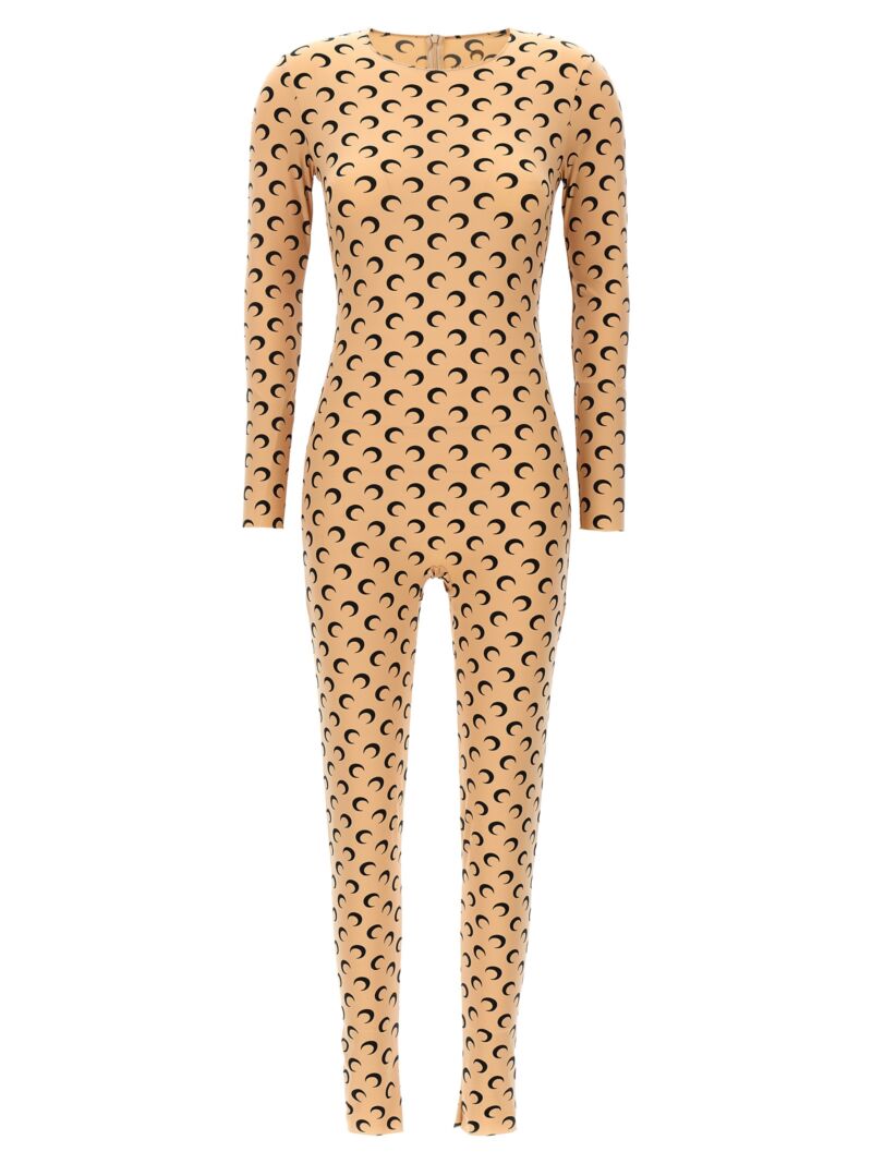 'Moon Printed' catsuit MARINE SERRE Beige