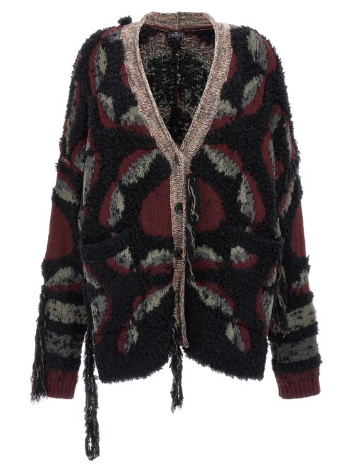 Fringed oversized cardigan ETRO Multicolor