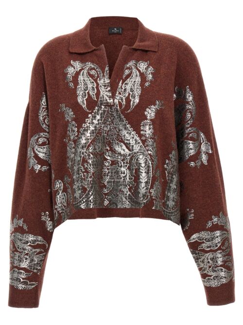 Printed sweater ETRO Brown