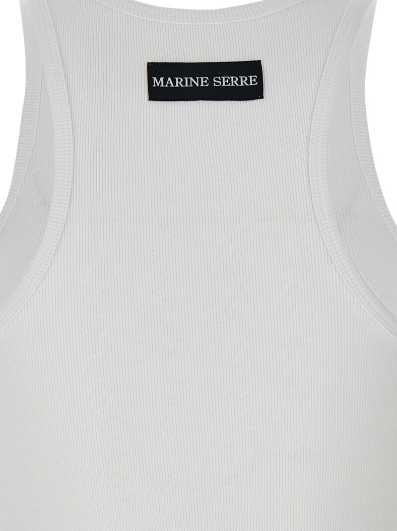 'Logo' tank top 100% cotton MARINE SERRE White