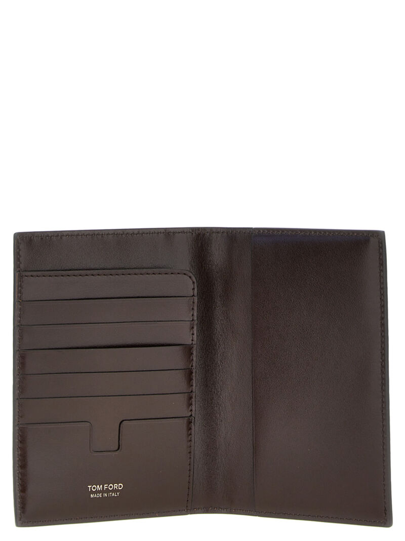 Croc print passport holder Man TOM FORD Brown