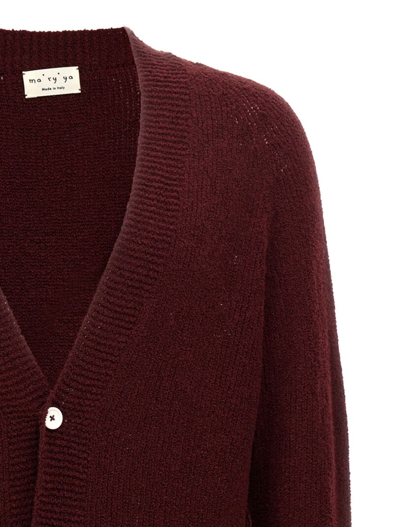 Wool blend cardigan Man MA'RY'YA Bordeaux