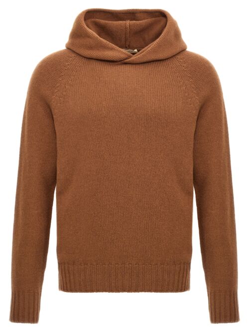 Wool hooded sweater MA'RY'YA Brown