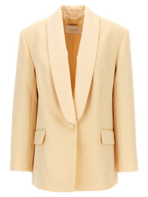 'Illustration Shawl Tux Jacket' blazer ZIMMERMANN Beige